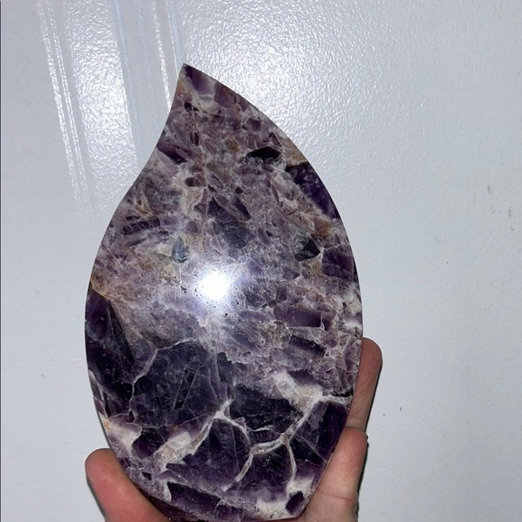 Purple Amethyst flame Decorative Stone